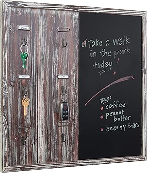 Amazon Com Mygift Rustic Torched Wood Entryway Key Rack With