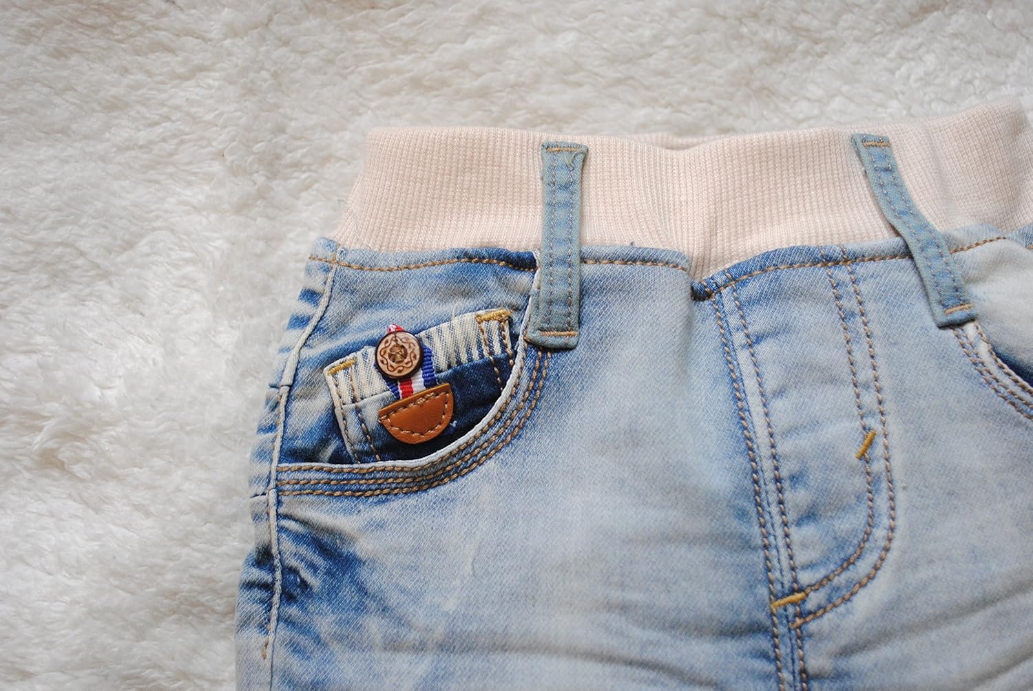 3864 Spring Baby Boys Jeans Soft Denim Light Blue Casual Pants Kids Child Trousers: Clothing