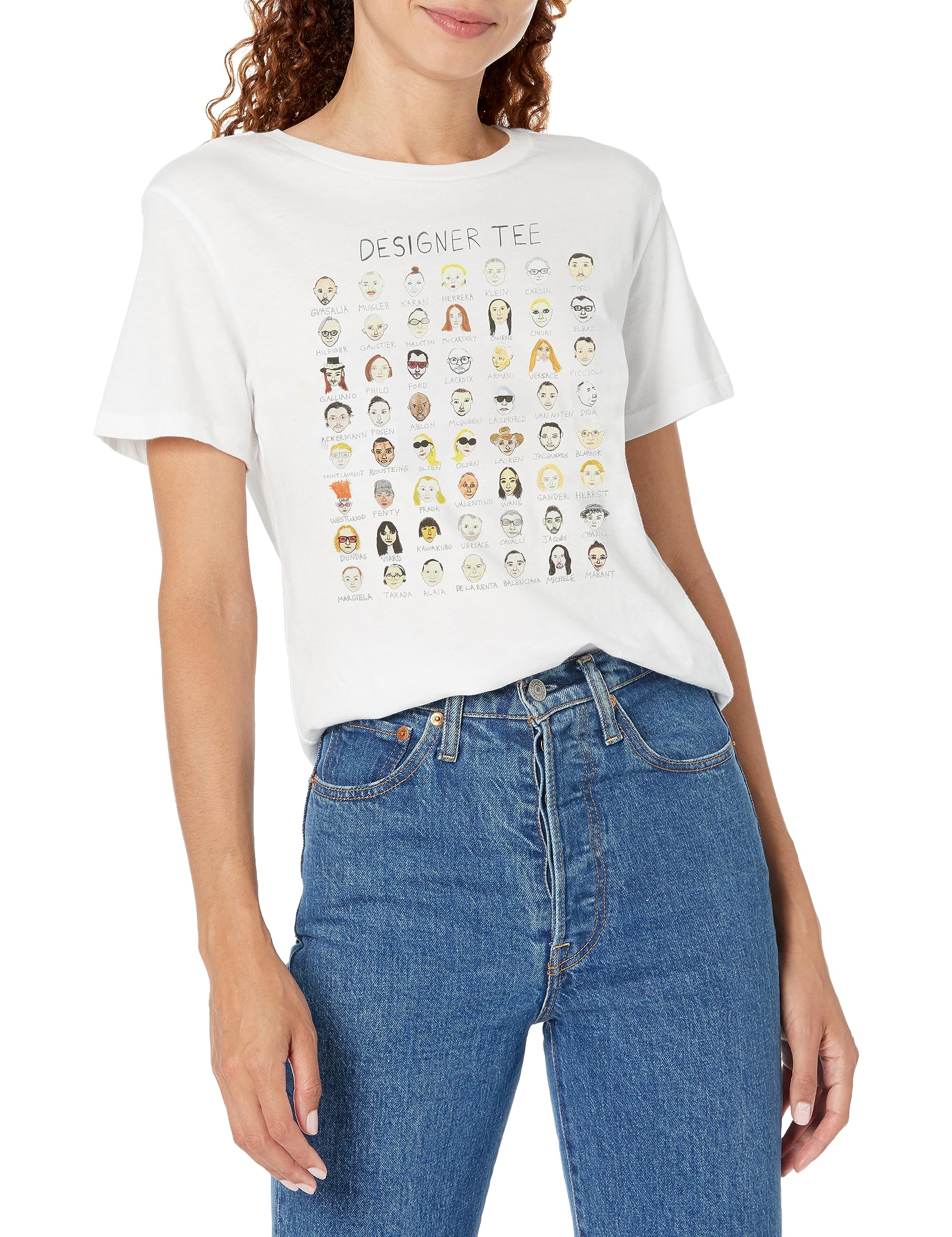 Photo 1 of Unfortunate Portrait Women's Designer Tee, White, MediumBV