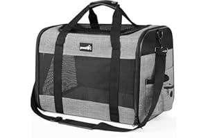 Pet Carrier Bag Large, Cat Carrier Handbag, Portable Dog Travel Bag, Breathable Mesh Fabric, Suitable for Both Long and Short