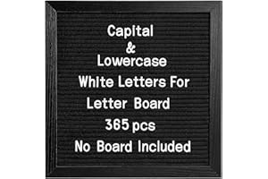 G GAMIT Felt Letter Board Letters Set - Pre-Cut 365pcs 0.75" Both Capital and Lowercase Letters Only (No Board Included)