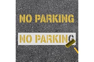 No Parking Stencil, 4 Inch Letter Stencils Flexible Silicone Parking Lot Paint Templates Parking Lot Stencils for Traffic Pav