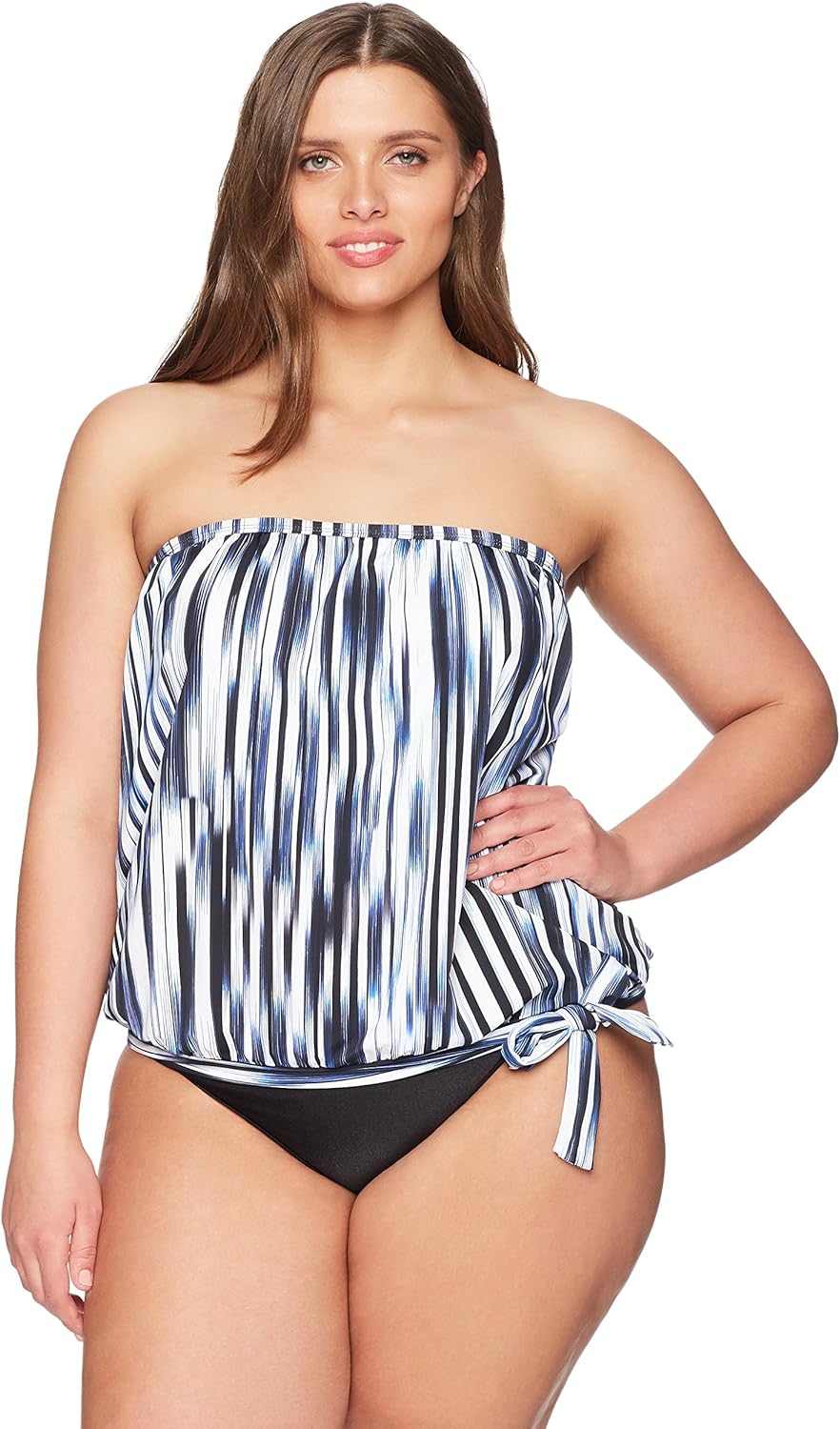 women's plus size bandeau swimsuits