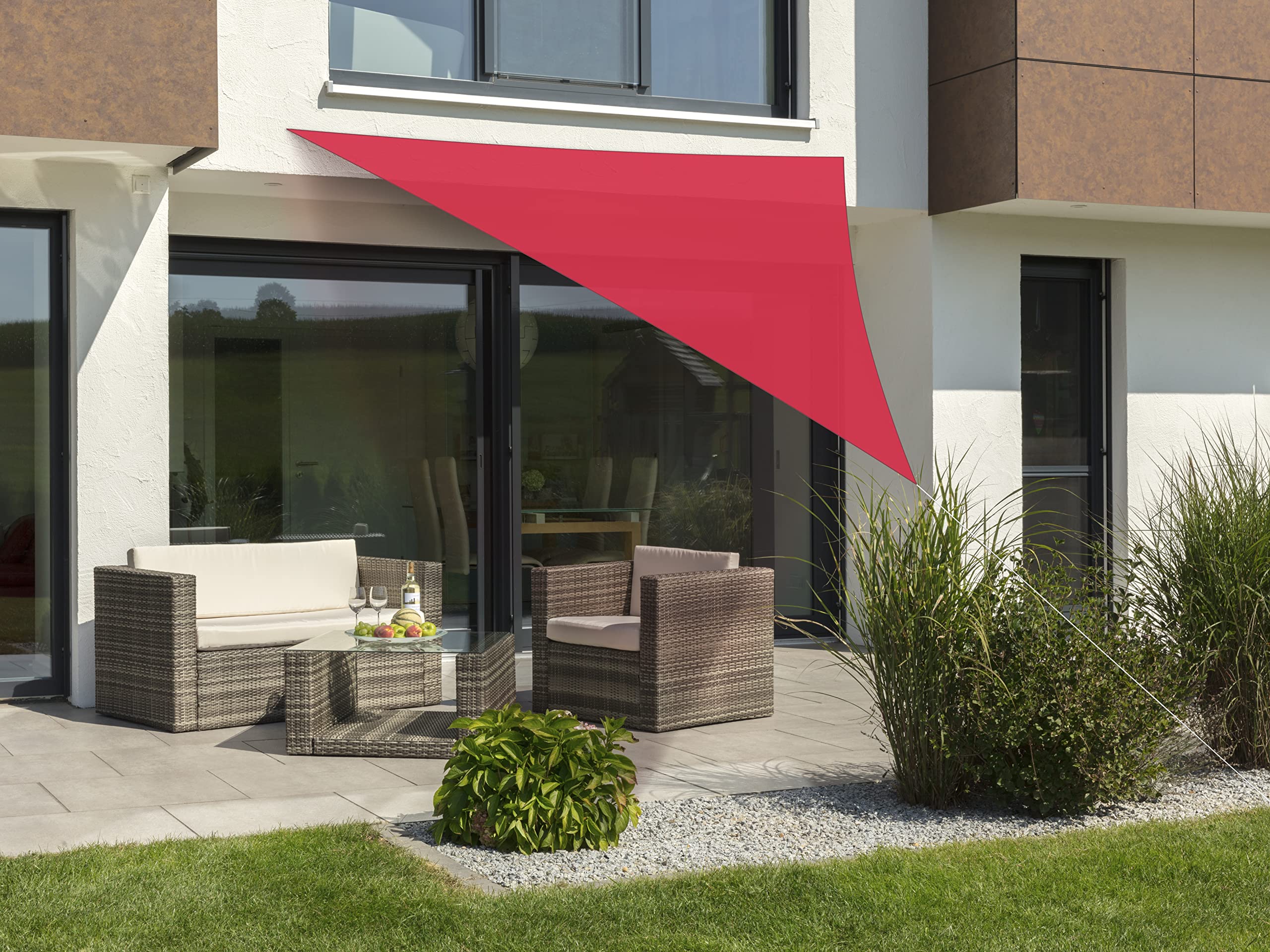 Schneider Lanzarote Sun Sail 360 x 360 x 360 cm Triangular 240-77 Polyester 0.5 kg Red