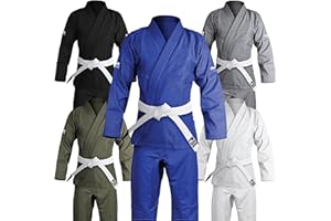 Hawk Sports Brazilian Jiu Jitsu Gi for Men and Women with Jacket, Pants, and White Belt for Martial Arts Training
