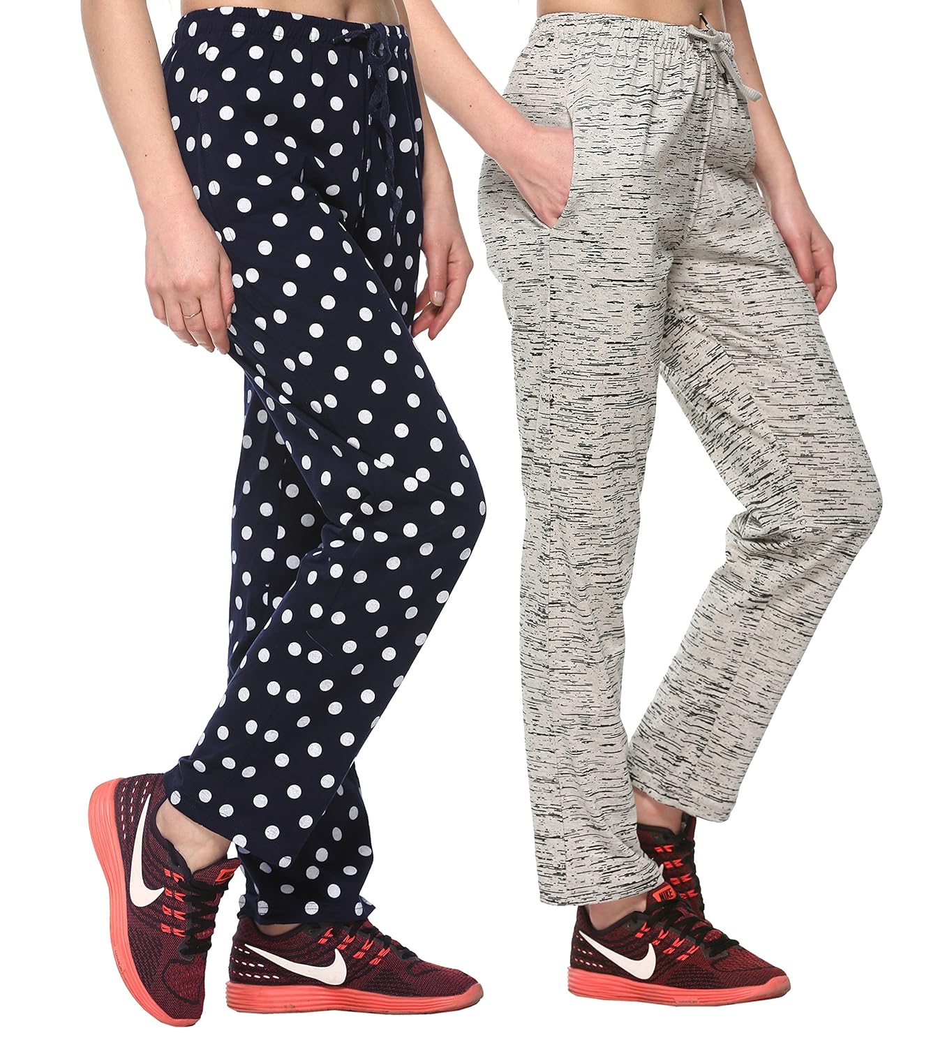 shaun women's cotton track pants (pack of 2)