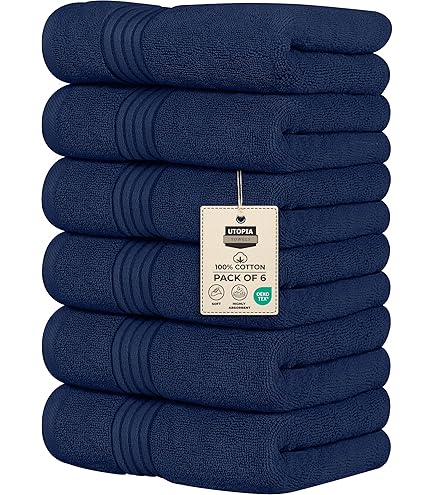 Amazon.com: TEXCRAFT Bath Towels Set of 6 – 100% Cotton