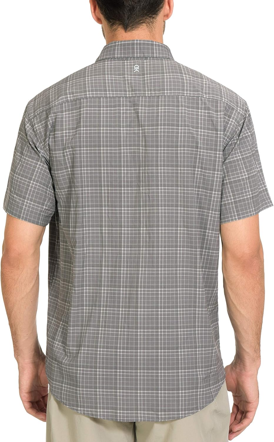 Little Donkey Andy Men’s Quick-Dry UV Protection Short Sleeve Shirt, Lightweight Plaid Shirt for Hiking Travel Fishing Shirts : Clothing