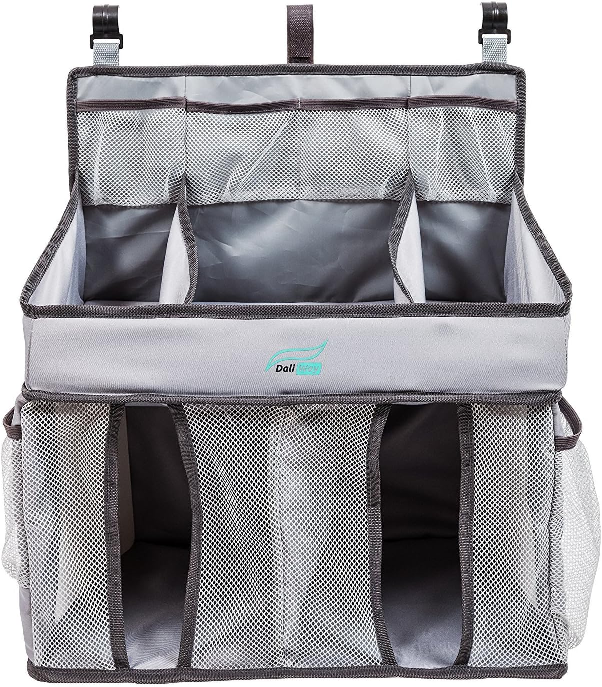 DaliWay Playard Diaper Caddy & Baby Nursery Organizer, Gray Diaper Organizer