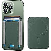 HiWe for MagSafe Wallet, Strongest Magnetic Wallet for iPhone 17/16/15/14/13/12 Series, 7 Cards Holder, Leather Minimalist Slim RFID, 1 Slot, Green