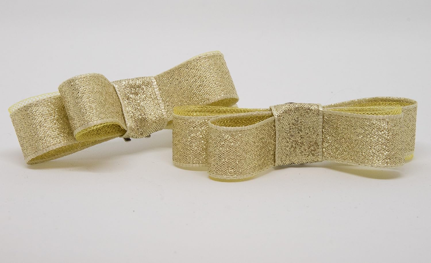 Shimmering metallic gold lurex shoe clips Amazon.co.uk Handmade