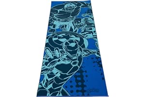 CAPELLI SPORT Marvel Avengers Kids Yoga Mat Non Slip, All Purpose PVC Fitness and Workout Mat for Boys and Girls, Features Iron Man, Hulk and Captain America, Navy, 3 mm