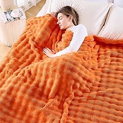 NEWCOSPLAY Fall King Blanket for Couch Orange Super