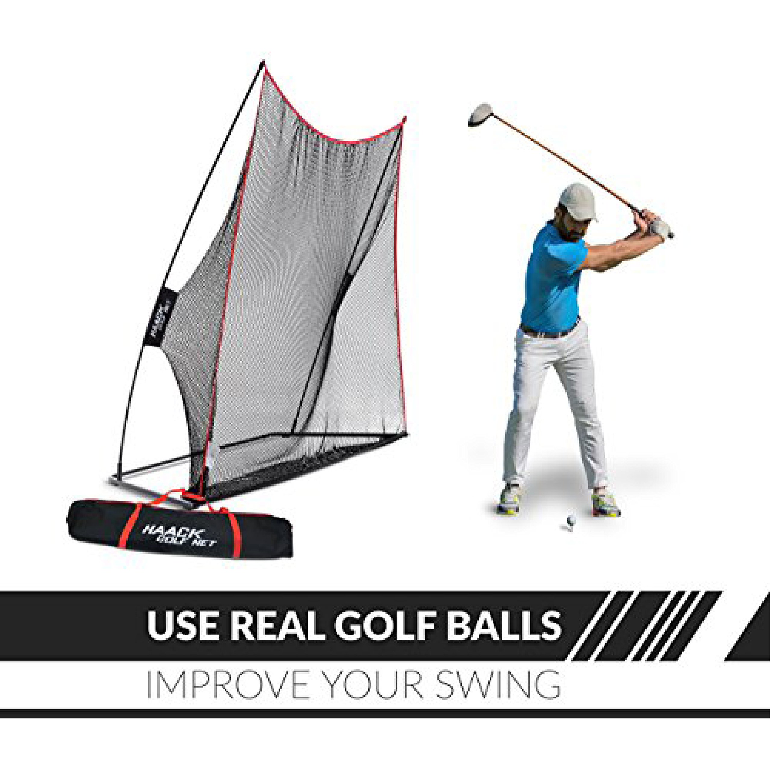 Rukket 10x7ft Haack Golf Net Practice Driving Indoor and Outdoor