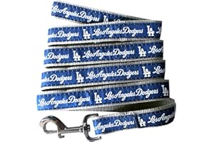 PETS FIRST MLB PET Leash, Medium, Los Angeles Dodgers Dog Leash, Baseball Team Leash for Dogs & Cats. A Shiny & Colorful Dog & Cat Leash with Emboridered Team Name/Logo Licensed by the MLB