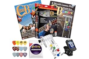 CHORDBUDDY Chord Buddy Guitar Learning Aid Package with True Tune Tuner, Strings & Picks Bundle