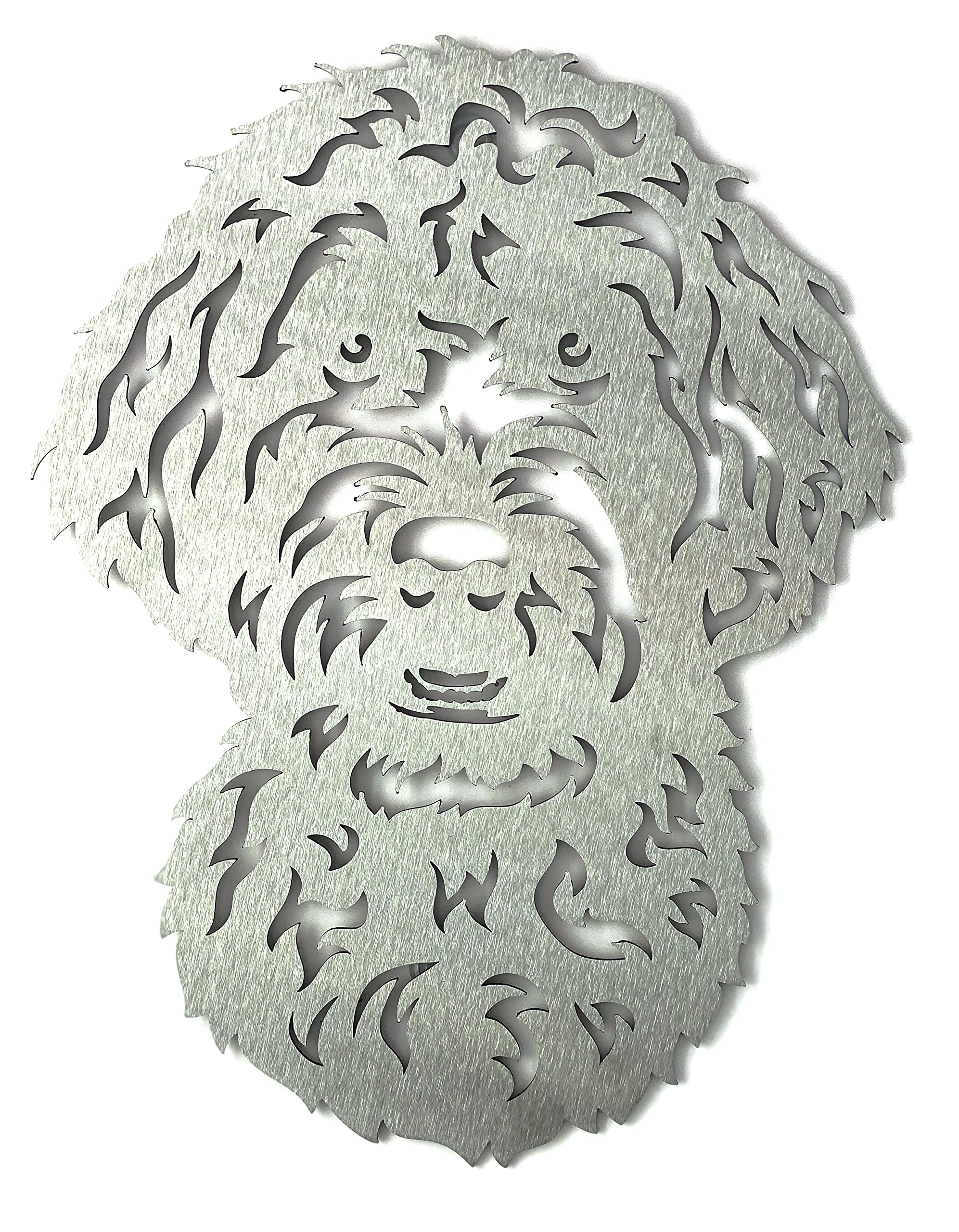 Image Industry Barbet Garden Art Sculpture/Garden Ornament/Rusty Metal Dog/Metal Garden Sculpture/Metal Art (Large 310mm x 405mm)