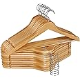Utopia Home Premium Wooden Hangers - Pack of 20-360-Degree Rotatable Hook - Durable & Slim - Shoulder Grooves - Non-Slip Ligh