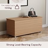 Vida Designs Leon Wooden Pouf Storage Box with Lift Lid Pine Wood view 7
