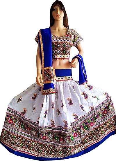 white dandiya dress