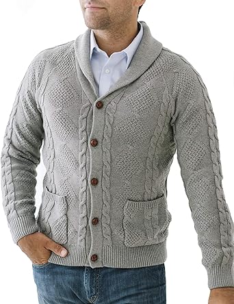 mens shawl sweater