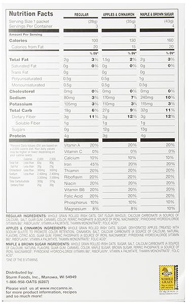 MCCANN’S INSTANT VARIETY PACK IRISH OATMEAL, 12.7 OUNCE (PACK OF 12)