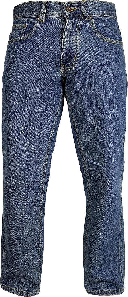 Raphael Valencino Mens Plain Comfy Jeans, Indigo/Stonewash Inside Leg