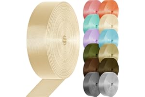 YOGHAVRS Nylon Webbing 1 inch 1.5 inch Heavy Duty Nylon Strap Flat Climbing Webbing for Indoor Outdoor Gear Crafting DIY Repairing Belt Camping Hiking Sports