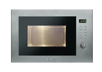 Candy MIC25GDFX - Microondas de encastre con grill, 25 L, 900 W / 1000 W, color gris