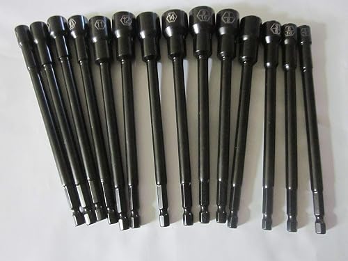 SEDY 12-Piece Impact Magnetic Nut Driver Set – Metric & SAE, 1/4" Shank, Quick Change