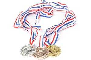 Neliblu Torch Award Olympic Medals (2 Dozen) - Bulk - Gold, Silver, Bronze Medals - Olympic Style Award Medals - First Second Third Winner - Great for Party Favor Decorations and Awards