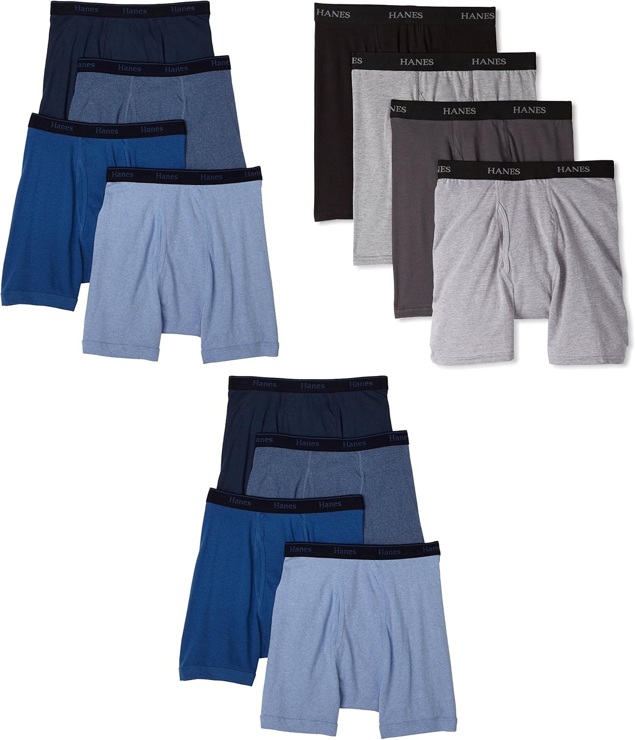 Hanes Men's 12Pack Assorted Boxer Briefs 100 Cotton Underwear, Small at Amazon Men’s Clothing