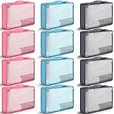 Tudomro 12 Pcs Large Packing Cubes Luggage Organizers for Suitcase Mesh Travel Organizer Bags Travel Packing Organizers for Traveling Camping Hiking