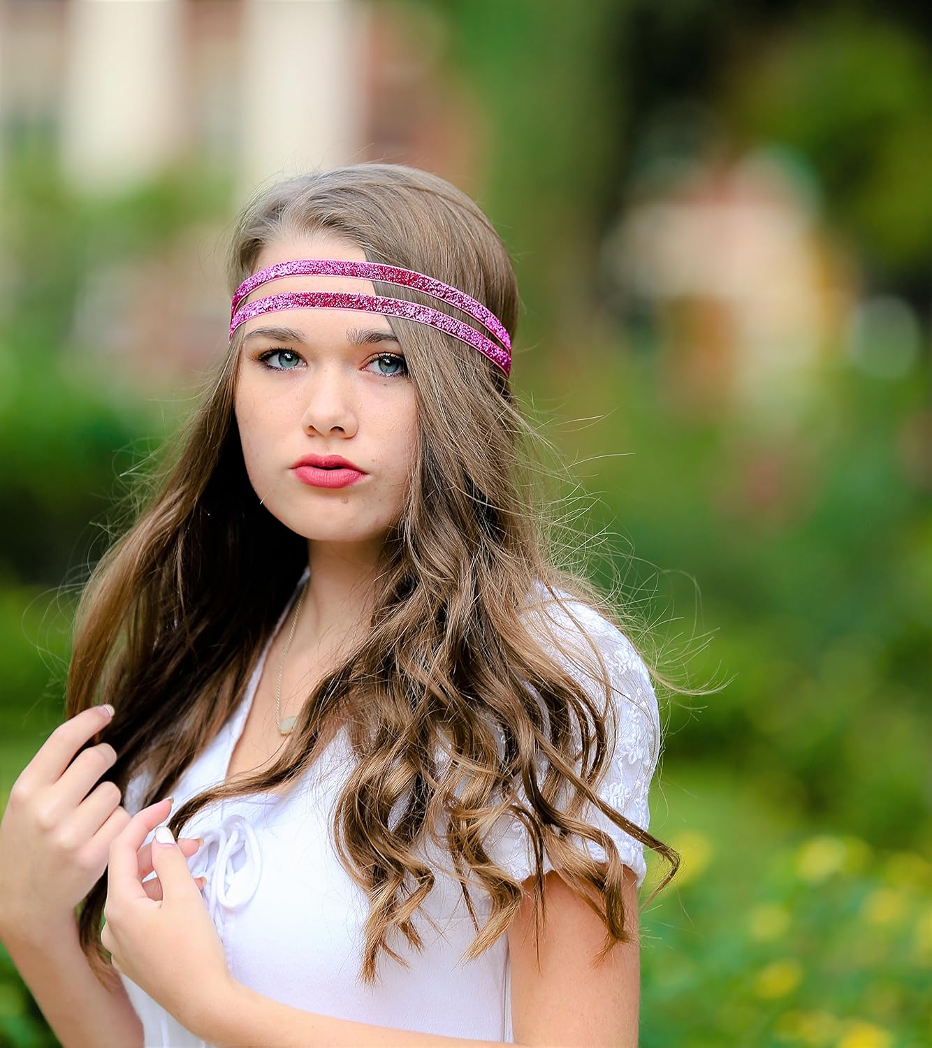 Amazon Com Sparkle Double Strand Pink Wedding Crown Gatsby