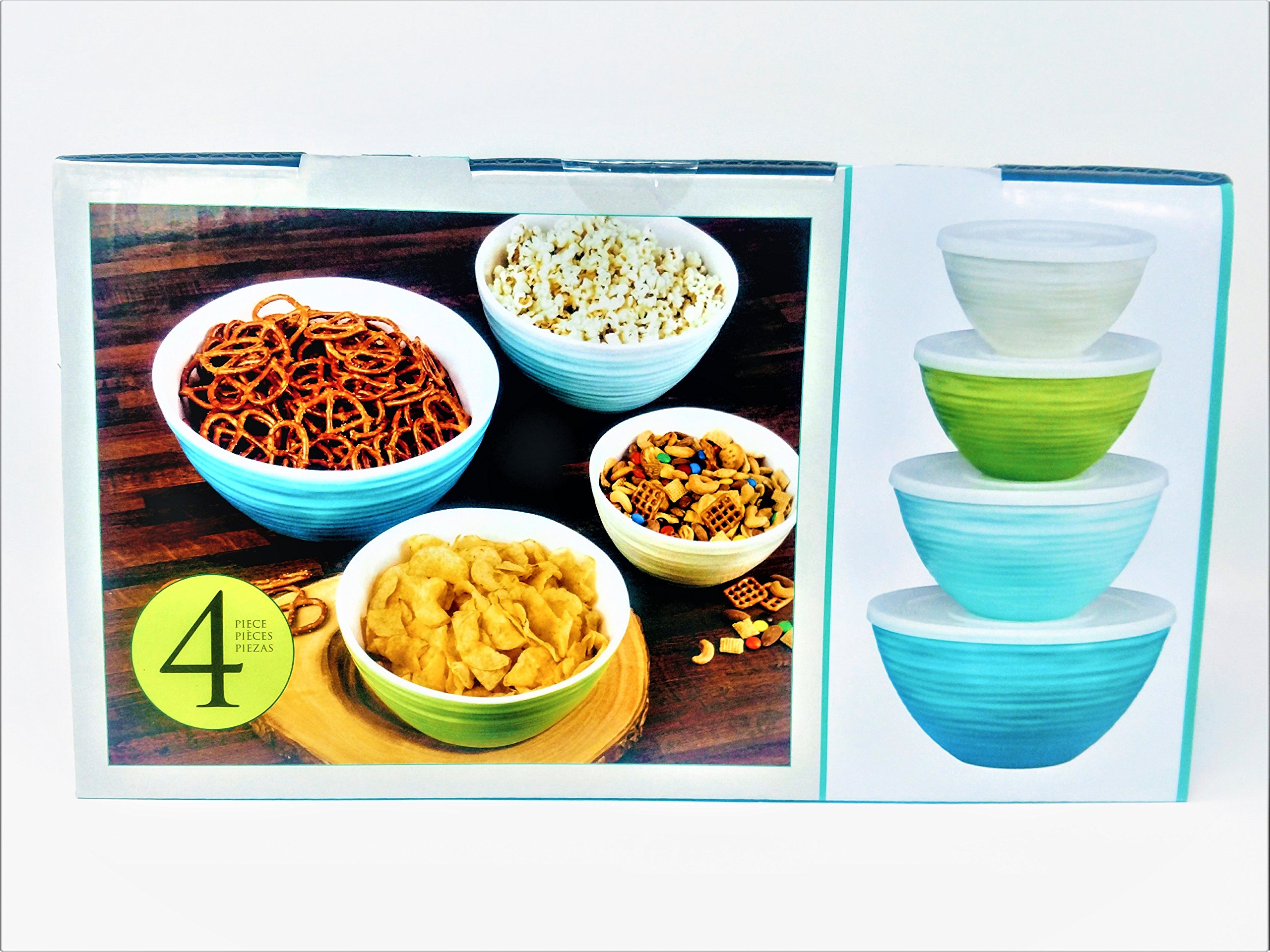 4 Melamine Bowl Set with Lids eBay