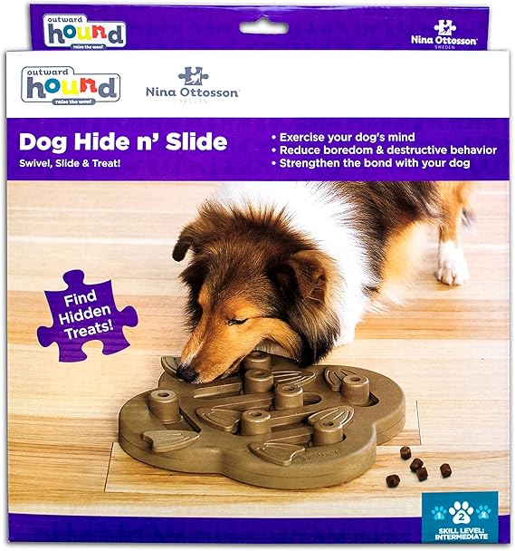 hide and slide dog toy