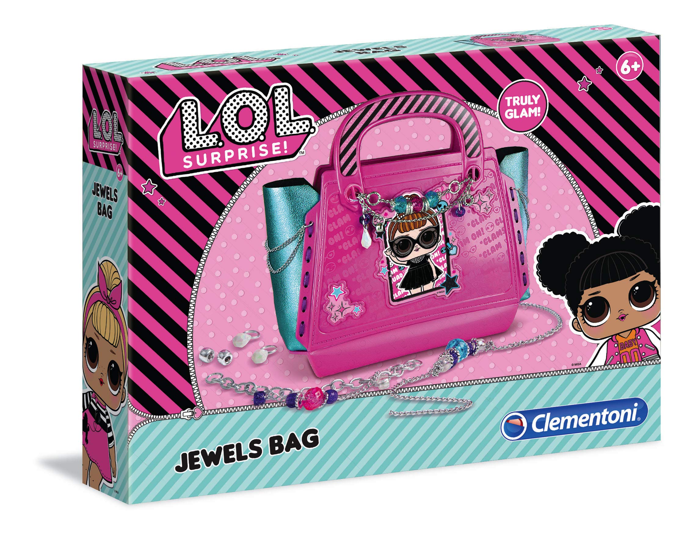 Clementoni - LOL - Jewellery Bag Craft Multi-Coloured, for Kids from 6 Years old and up, 18546