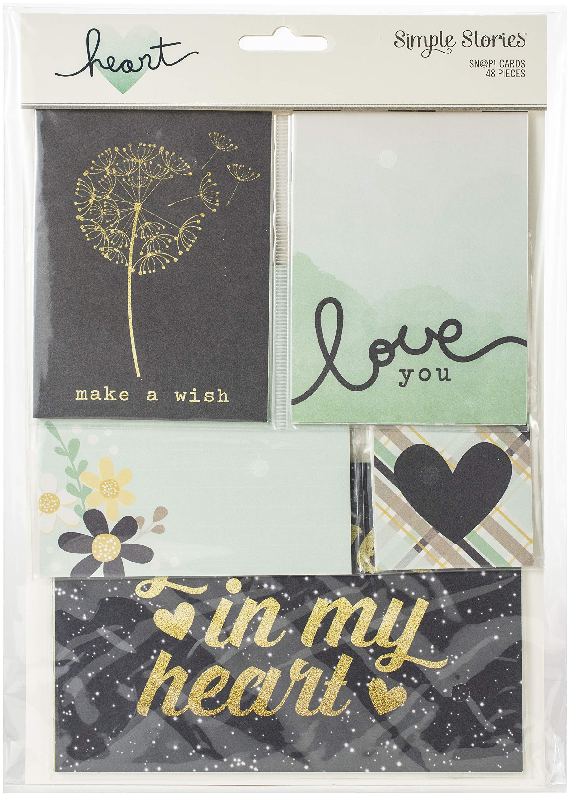 SIMPLE STORIES Heart Cards Pack/SN@P, One Size
