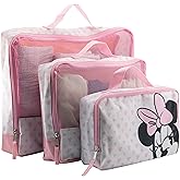 Fast Forward Minnie Mouse 3-Piece Packing Cube Set | Minnie Mouse Travel Accessories | Travel Bags Luggage Organizer for Kids, Unisex | Minnie Kid Travel Size Travel Cubes for Packing