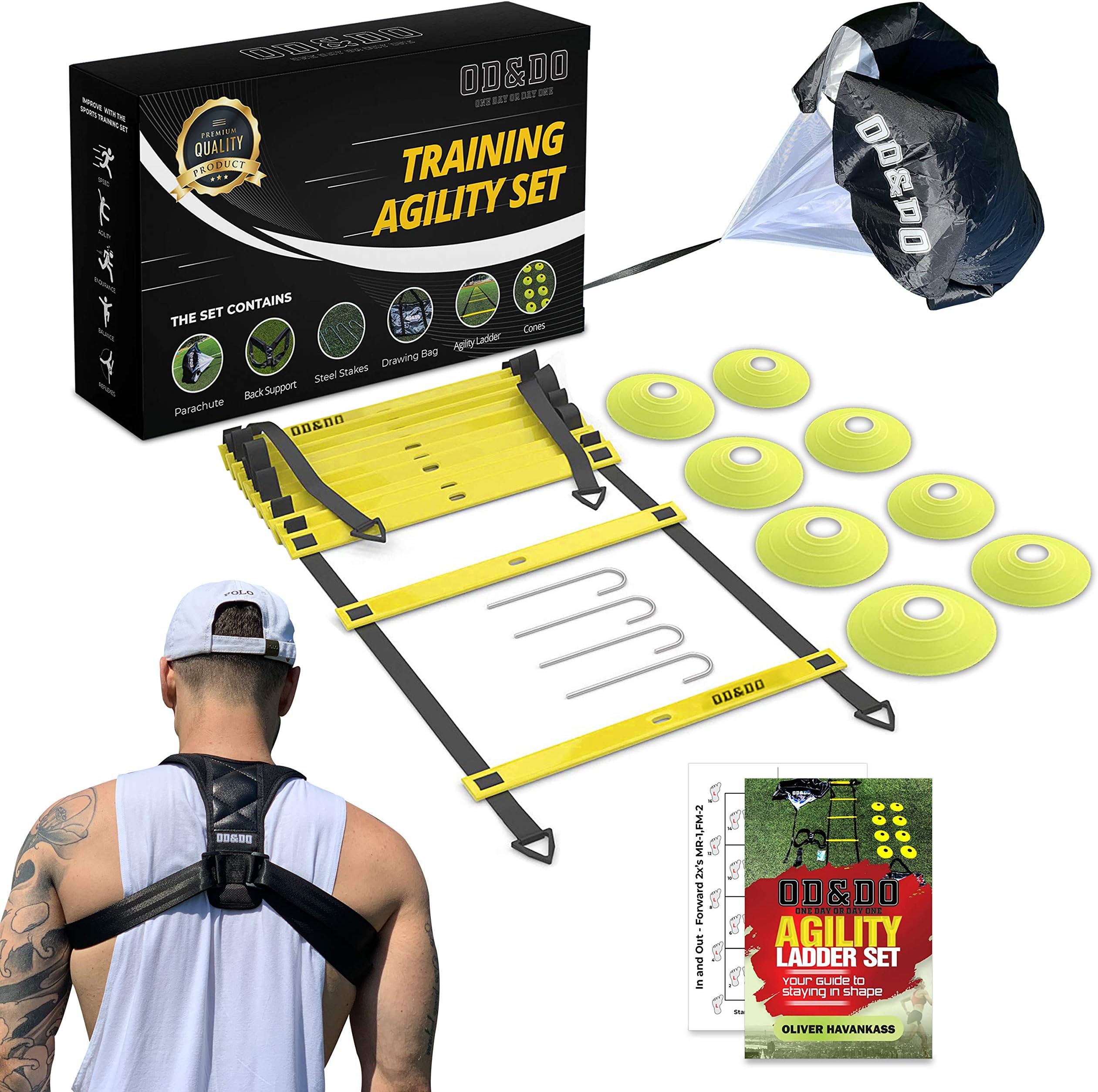 ODDO Agility Ladder Speed & Resistance Training Equipment Set for