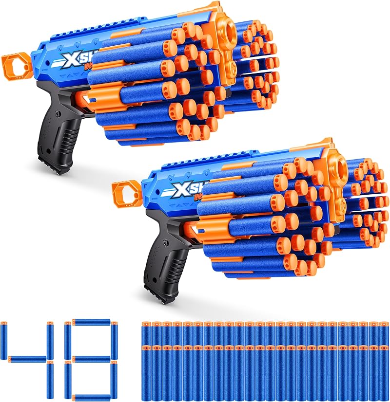 XSHOT Insanity Manic Blaster by ZURU with 48 Darts and Storage