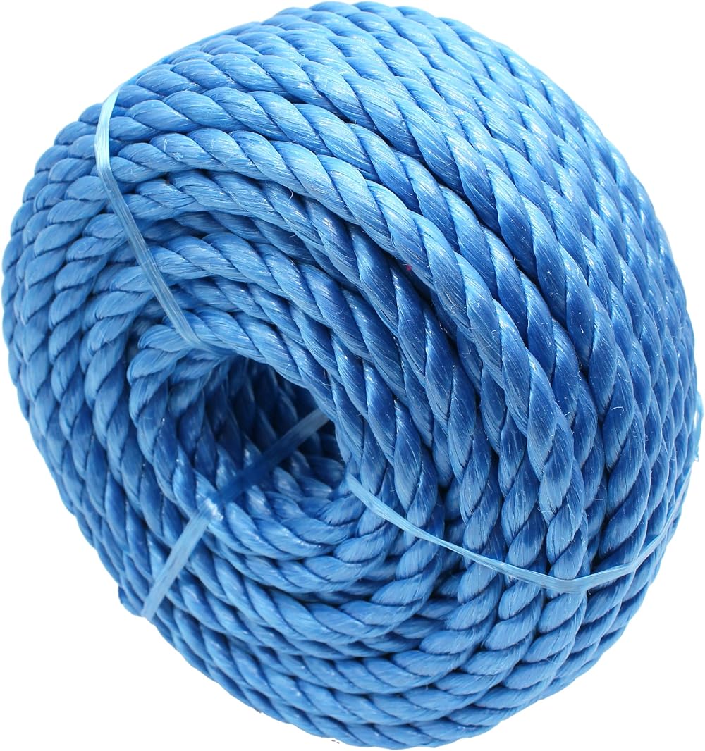 EAI Blue Polypropylene Rope 12mm x 30m General Purpose Towing Mooring Building
