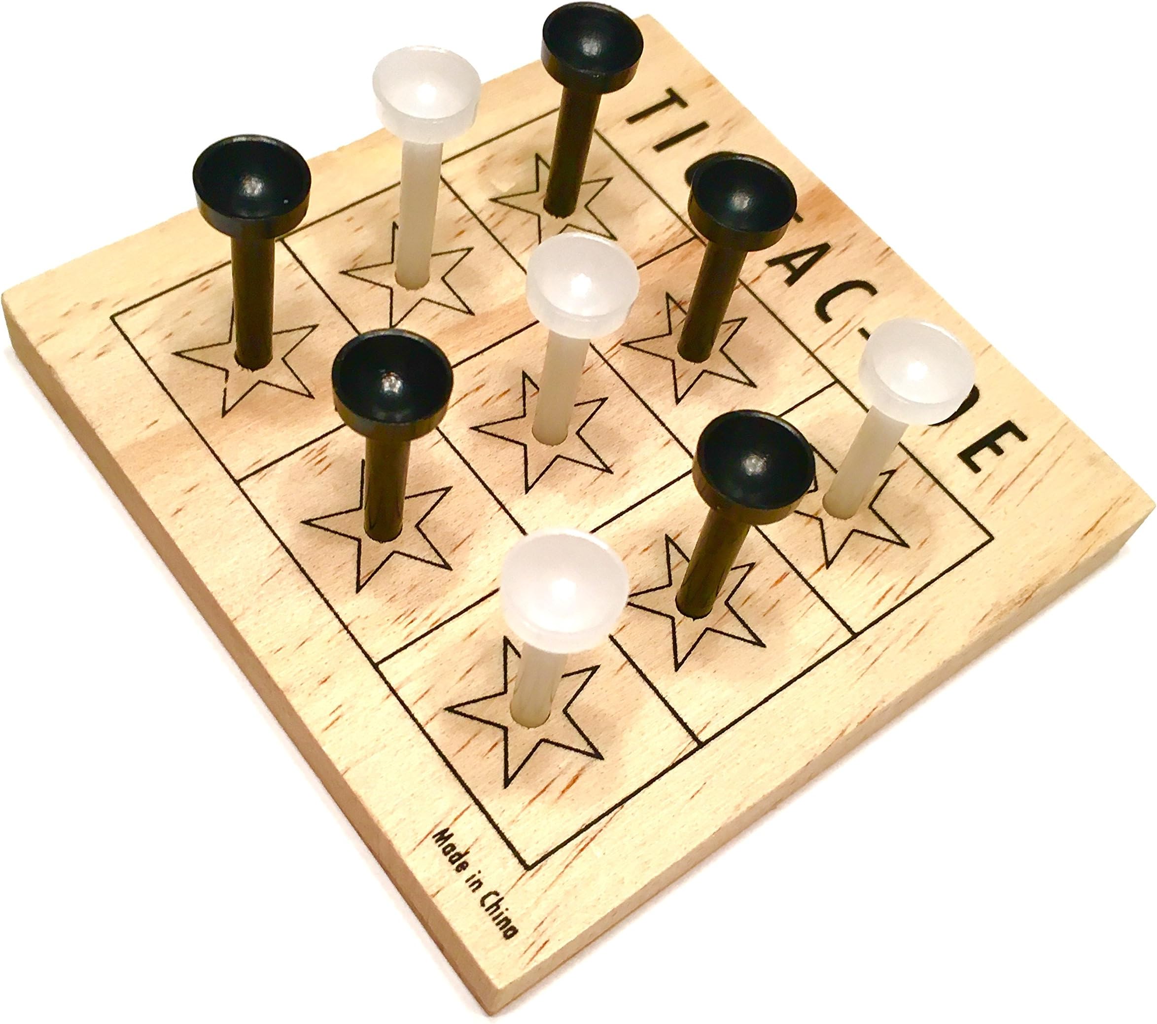 Mini Wooden Tic-Tac-Toe Tabletop Game