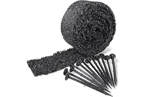 7Penn Black Rubber Mulch for Landscaping and Gardening - 4.5in x 10ft Rubber Mulch Mat Roll Tree and Playground Border