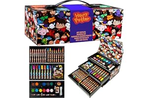 Harry Potter Gifts Colored Pencils 130pcs Art Supplies Drawing Kit School Supplies Painting Kids Drawing Pencils Art Kit Travel Case with Crayons (Multi)