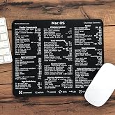 Synerlogic Ultimate Mac OS Keyboard Shortcut Reference Guide v2.0 Mouse Pad - Premium Laminated Non-Slip Rubber (Black)