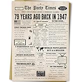 Ziwenhu Funny 79th Birthday Card Gifts for Women Men,Jumbo 79th Birthday Card for Dad Mom Grandma Grandpa,Gifts Idea for 79 year old Her Him,Vintage 79th Birthday Decorations