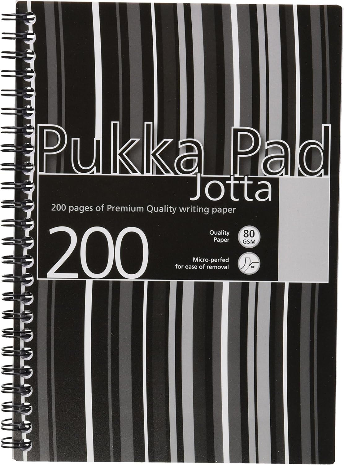Pukka Pads A5 Polypropylene Striped Cover Jotta Pad - Black