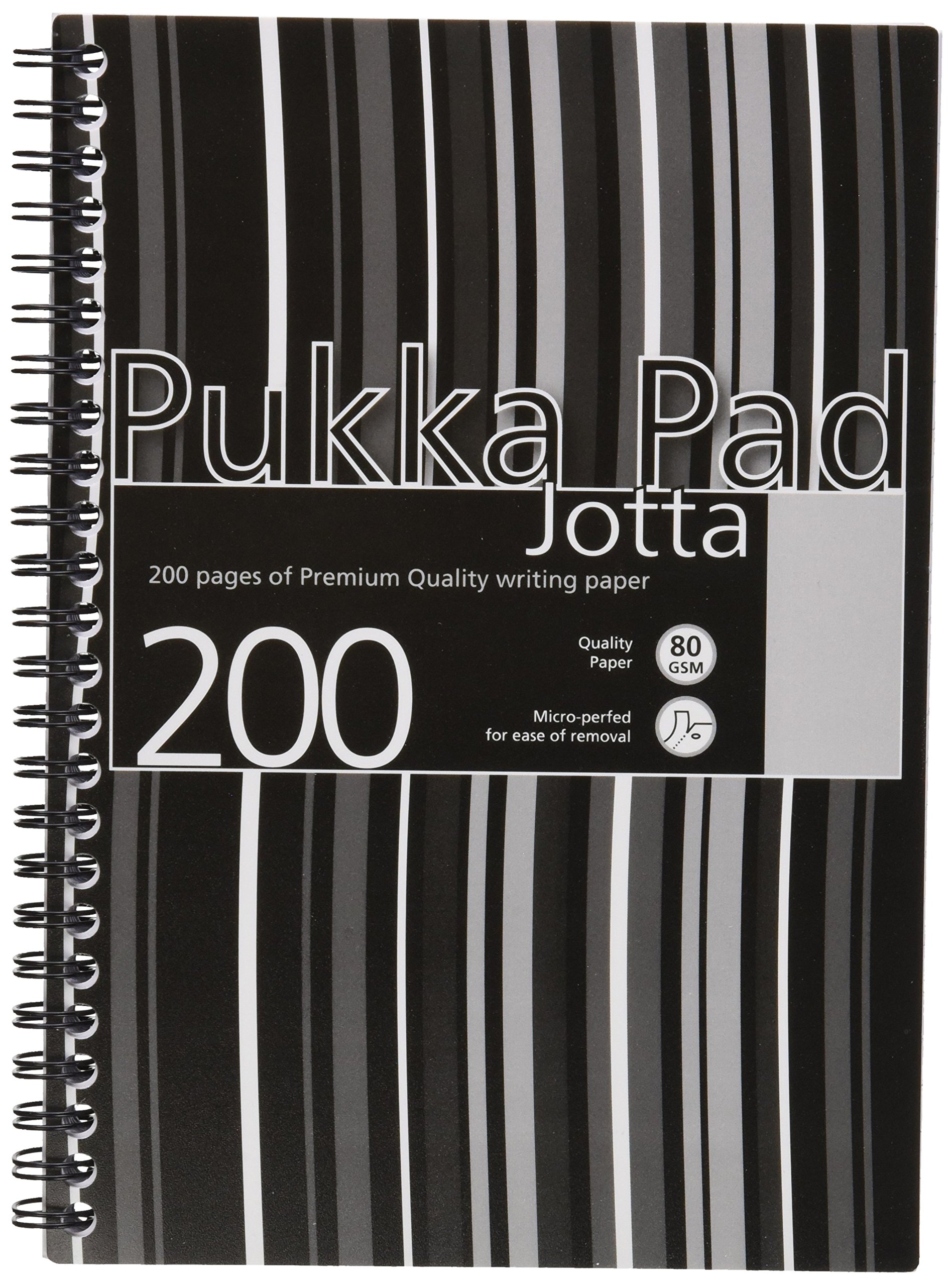 Pukka Pads A5 Polypropylene Striped Cover Jotta Pad - Black