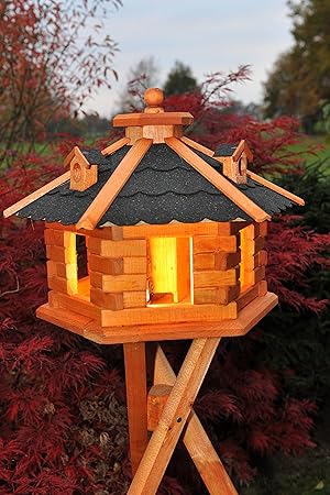 Vogelhaus Futterhaus Vogelvilla Mit Solarbeleuchtung Und Silo